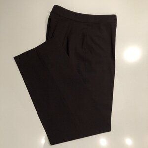 Diana Classic Tailored Straight Leg Wool Hi Waist Pants in Chocolate Brown Sz 8